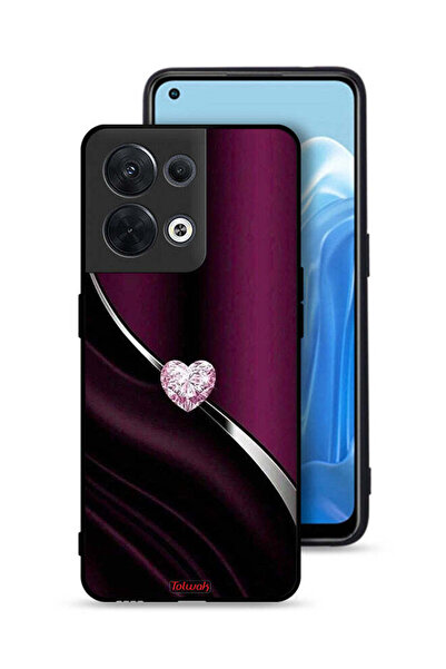Tolwak غطاء حماية Oppo Reno8 5G بتصميم قلب ماسي