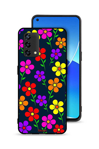 Tolwak غطاء حماية لهاتف Oppo Reno6 Lite - زهور ملونة