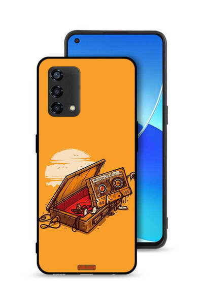 Tolwak غطاء حماية لهاتف Oppo A95 4G ​​بتصميم شريط كاسيت وشريط لاصق