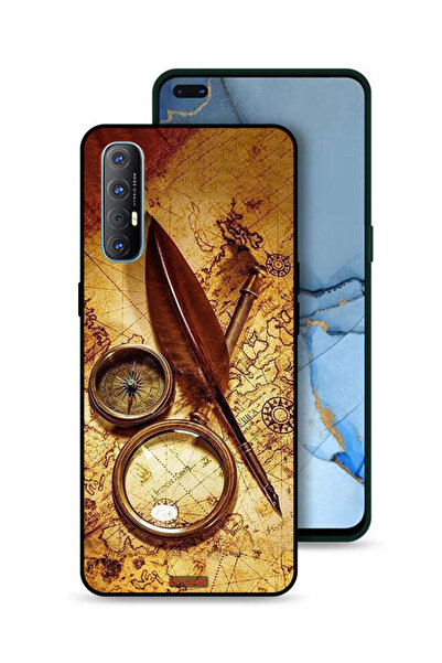 Tolwak غطاء حماية لهاتف Oppo Reno3 Pro 4G بتصميم بوصلة عتيقة