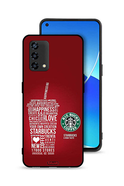 Tolwak غطاء حماية لهاتف Oppo Reno6 Lite بملصق قهوة