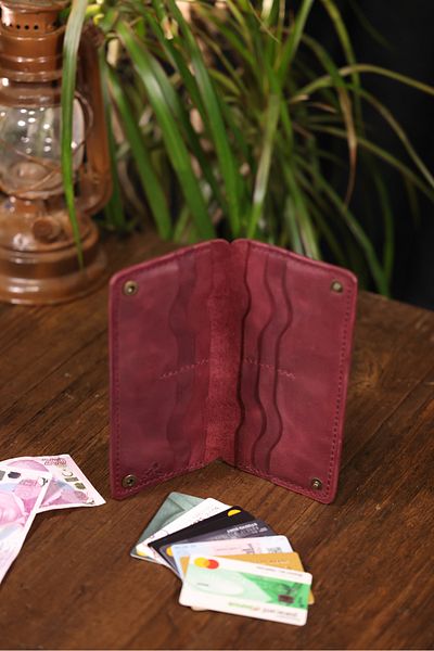 Derimoda Genuine Leather Handmade Long Wallet with Phone Compartment Men Women Vintage Wallet