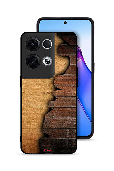Tolwak غطاء حماية لهاتف Oppo Reno8 Pro Plus 5G بنمط خشبي عتيق