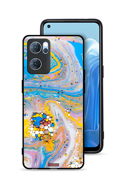 Tolwak غطاء حماية لهاتف Oppo Reno7 5G بتصميم جواهر تجريدية ملونة