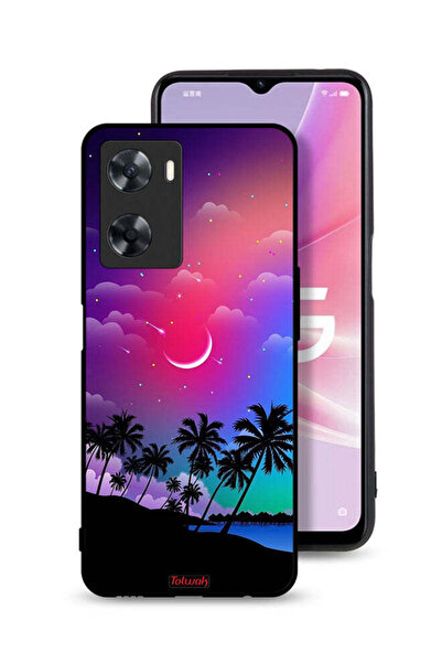 Tolwak غطاء حماية لهاتف Oppo A77s - فن القمر في الليل