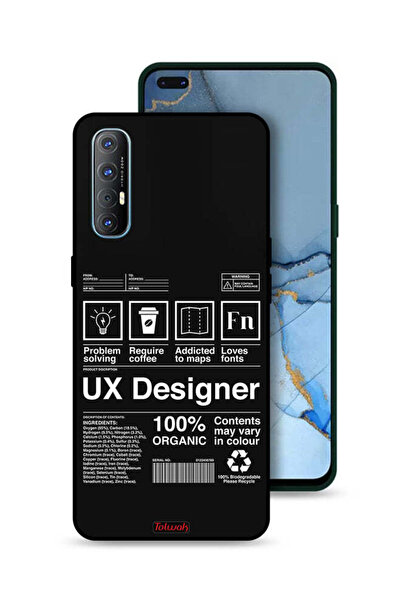 Tolwak Oppo Reno3 Pro 4G Protective Case Cover Ux Designer Sticker