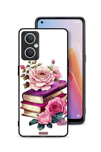 Tolwak غطاء حماية لهاتف Oppo A96 5G (الصين) بنقشة الورود والكتب