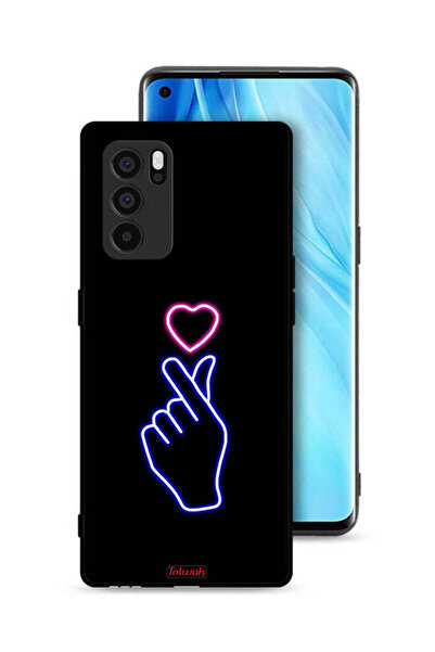 Tolwak غطاء حماية لهاتف Oppo Reno6 Pro 5G بنقشة قلب