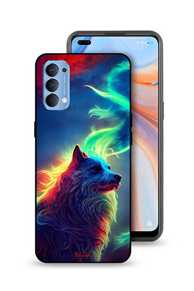 Tolwak غطاء حماية لهاتف Oppo Reno4 4G - ذئب