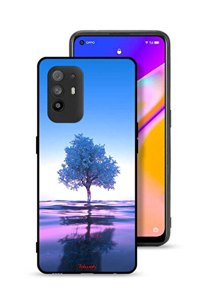 Tolwak غطاء حماية لهاتف Oppo F19 Pro Plus 5G بتصميم شجرة نيون وانعكاس مائي فن...