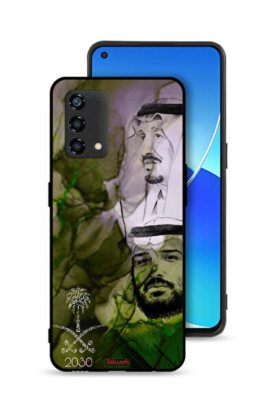 Tolwak غطاء حماية Oppo Reno6 Lite - ملصق فني للملك سلمان وولي العهد محمد