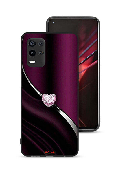 Tolwak غطاء حماية لهاتف Oppo K9x على شكل قلب ماسي