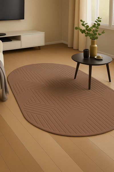 SOFT DECOR Modern Embos Dekoratif Halı Kaymaz Taban Yıkanabilir Salon Antre K...
