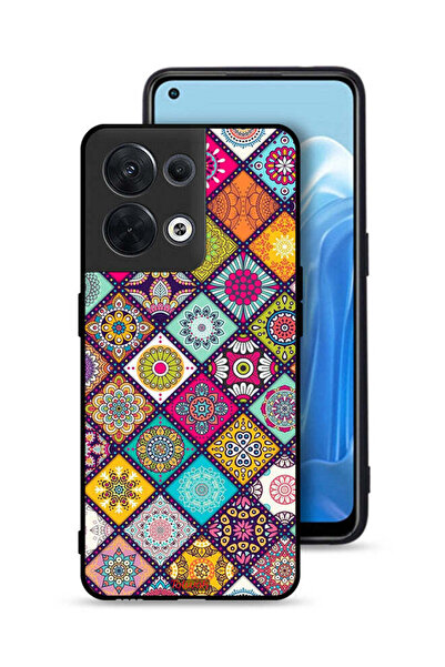 Tolwak غطاء حماية لهاتف Oppo Reno8 5G بنمط مربعات ماندالا