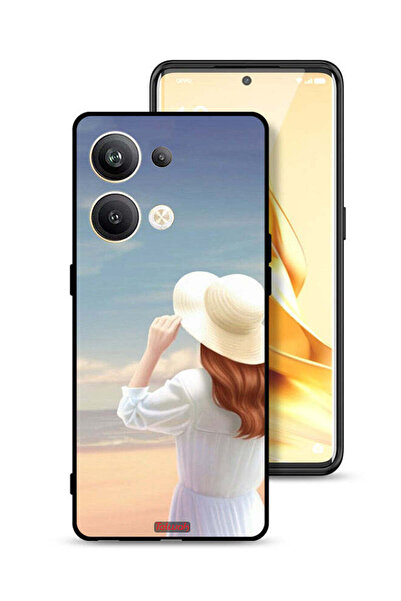 Tolwak غطاء حماية لهاتف Oppo Reno9 Pro Plus 5G بنقشة قبعة فتاة واقفة