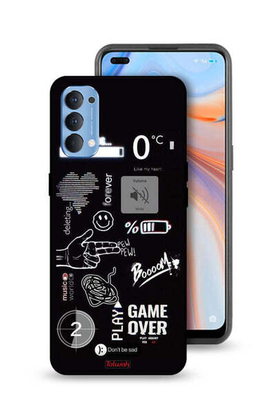 Tolwak غطاء حماية لهاتف Oppo Reno4 4G - لعبة انتهت - Pew Pew