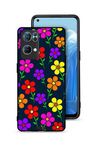 Tolwak غطاء حماية لهاتف Oppo Reno7 Pro 5G - زهور ملونة