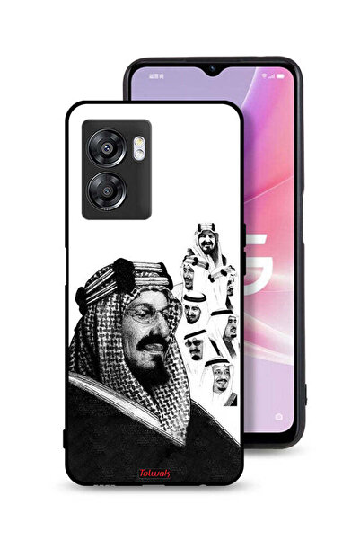 Tolwak غطاء حماية لهاتف OnePlus Nord N300، ملصق فني أبيض وأسود برسومات ملوك ا...