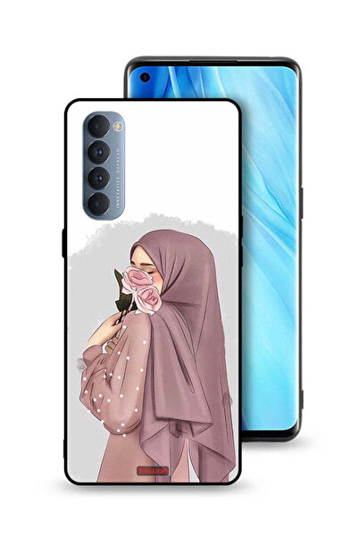 Tolwak غطاء حماية لهاتف Oppo Reno4 Pro 4G برسومات فتاة تحمل ورودًا