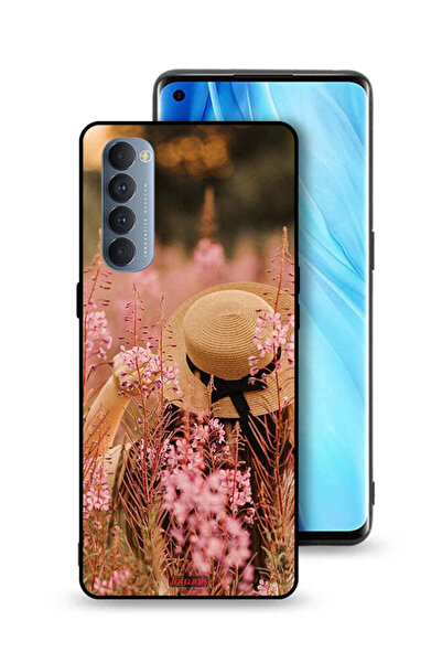 Tolwak غطاء حماية لهاتف Oppo Reno4 Pro 4G بطبعة فتاة قبعة مزينة بالزهور
