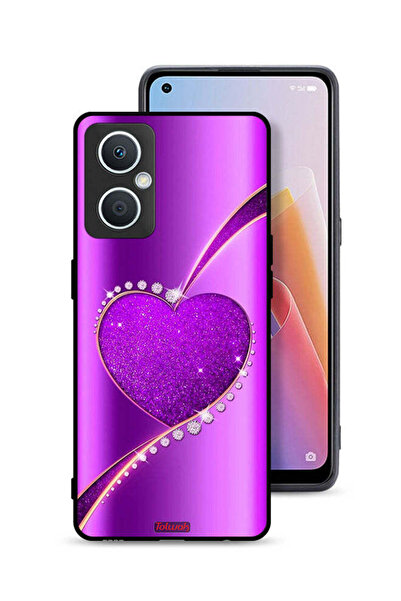 Tolwak غطاء حماية لهاتف Oppo A96 5G (الصين) بنقشة قلب لامع
