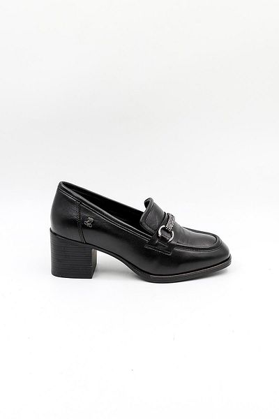 Venüs Women's Genuine Leather Daily Heeled Shoes Vn12701Y Black