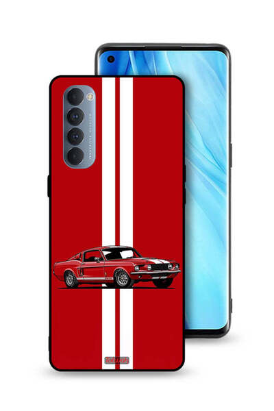 Tolwak Oppo Reno4 Pro 4G Protective Case Cover Vintage Car Abstract Art