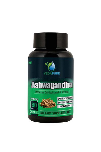 Vedapure Ashwagandha Anxiety & Stress Relief 60 Capsules