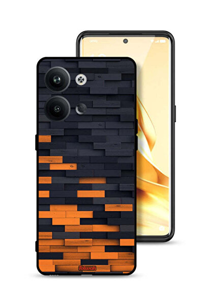 Tolwak Oppo Reno9 Pro 5G Protective Case Cover Wooden Wall
