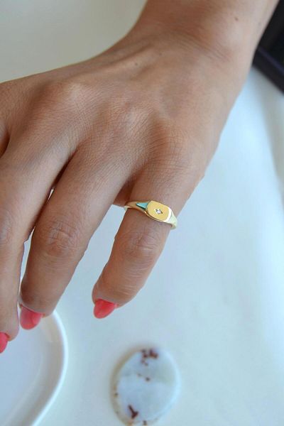 Sacce Scarves&Accessories North Star Quadrangle Model Pinky Ring