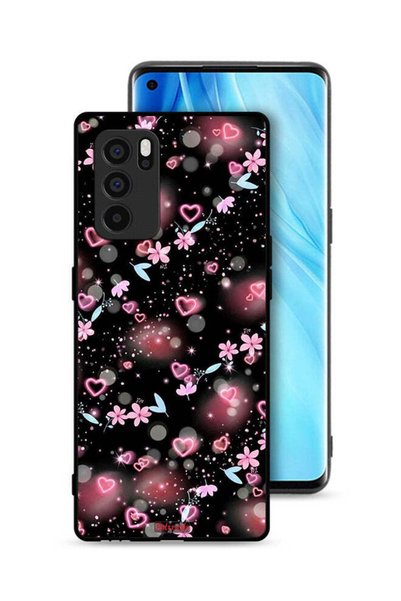Tolwak غطاء حماية لهاتف Oppo Reno6 Pro 5G برسومات قلوب وزهور صغيرة