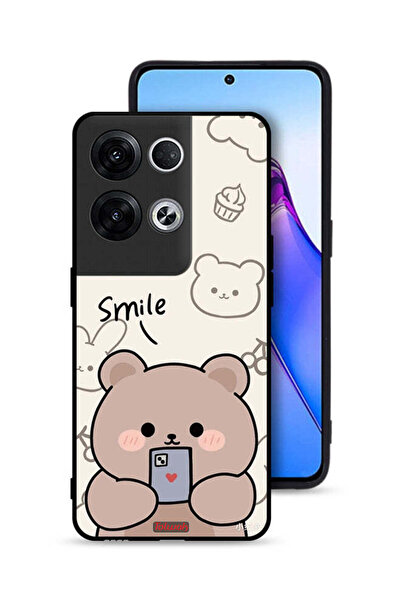 Tolwak غطاء حماية لهاتف Oppo Reno8 Pro Plus 5G برسومات الدب المبتسم