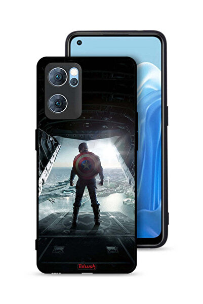 Tolwak غطاء حماية لهاتف Oppo Reno7 5G بتصميم صورة كابتن أمريكا