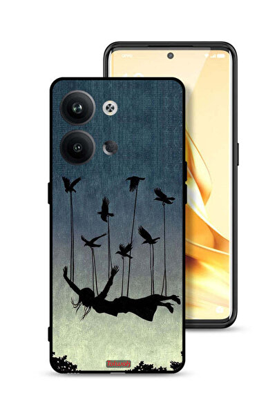 Tolwak غطاء حماية لهاتف Oppo Reno9 5G، طيور تحمل فتاة ساقطة