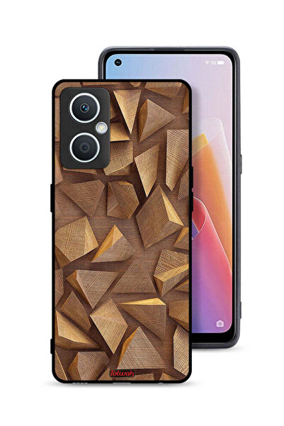 Tolwak غطاء حماية لهاتف Oppo A96 5G (الصين) بقطع خشبية فنية