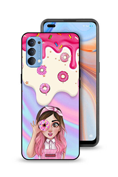 Tolwak غطاء حماية لهاتف Oppo Reno4 4G يحمل صورة دونات