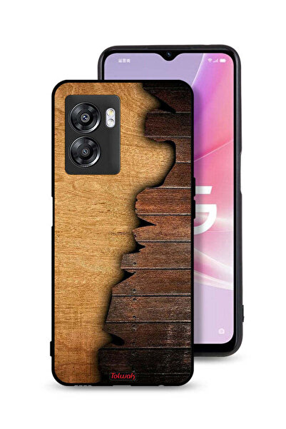 Tolwak غطاء حماية لهاتف OnePlus Nord N300 بنمط خشبي عتيق