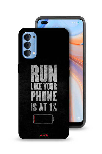 Tolwak غطاء حماية لهاتف Oppo Reno4 4G، اركض كما لو أن هاتفك يعمل بنسبة 1%