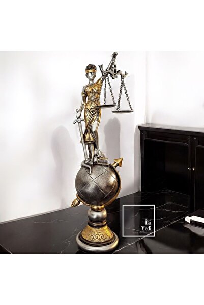 77 Adalet Tanrıçası Themis Heykeli, 37 cm Lady Justice Biblo, Hukuk Ofisi Dek...