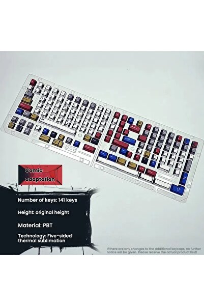 silabor 141 Tuş Keycaps Süblimasyon PBT Klavye Tuş Mekanik Klavye Tuş Takımı