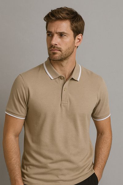 LACİVERTMEN Ανδρικό μπλουζάκι Navy Blue Men 2118 PREMIUM ΡΙΓΕ ΠΟΛΟ ΓΙΑΚΑ REGULAR FIT