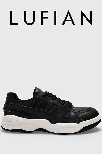 Lufian 111230266 Randy Sneaker Men's Leather Shoes Black