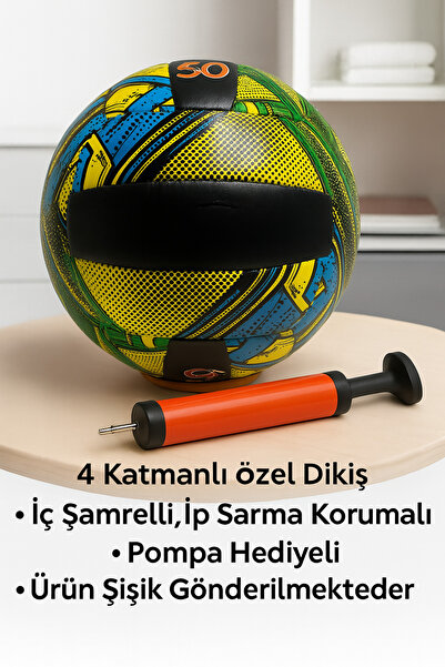 Bayırtech Yumuşak Yüzey Dikişli Soft Touch Voleybol Pompa Hediyeli