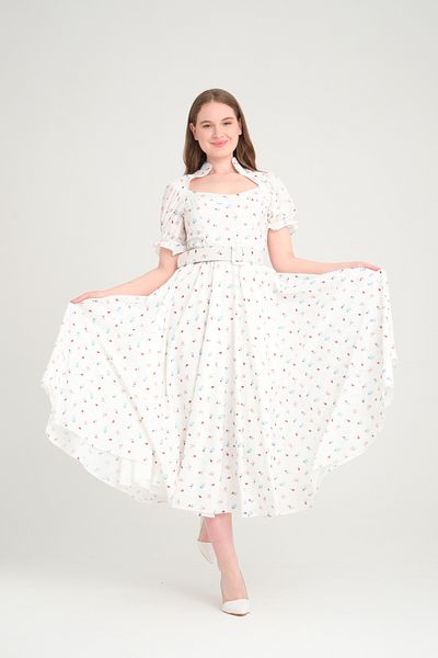 Stylish Soft floral print maxi dress