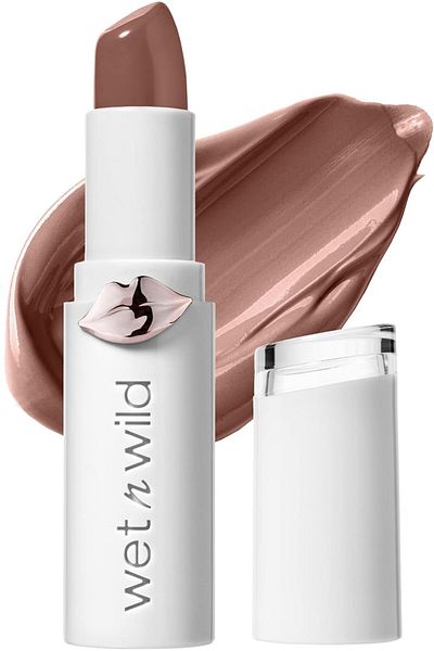 WET N WİLD Lipstick By Mega Last High-Shine Lipstick Lip Color Makeup, Blush Pink Clothes Off