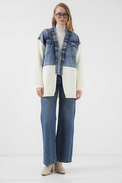 GABRİA Gabria Knitwear Detailed Denim Jacket