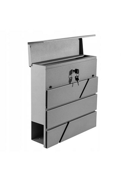 VERDA Large mailbox for letters and magazines, silver aluminum color SN3642-4