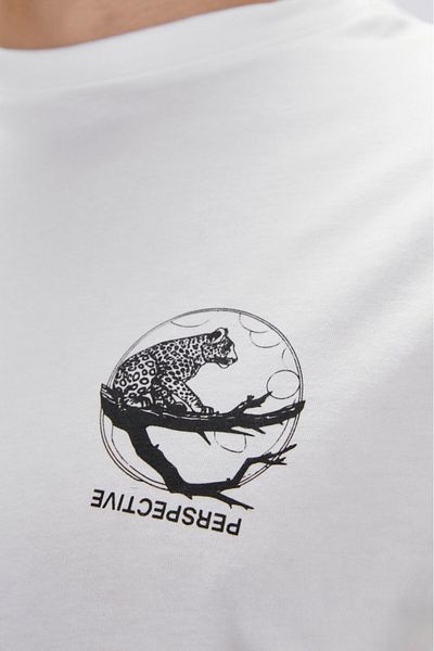 Bad Bear Pard Off-White Men's Printed T-Shirt 25.01.07.018-White