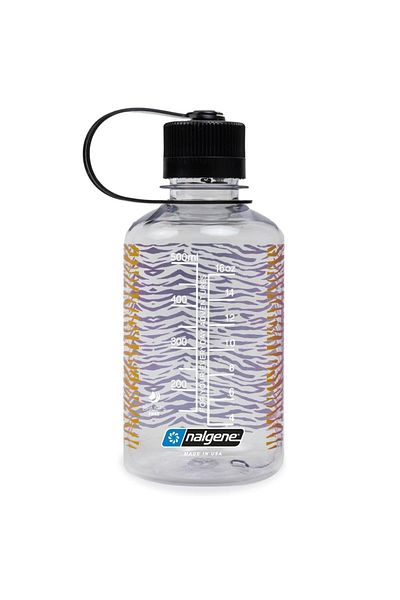 NALGENE 16 oz Nm Tritan Water Bottle Flask 0.5 Liter Rainbow Zebra 682023-0010