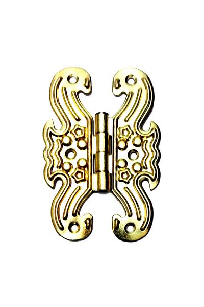 MBB ETİCARET Decorative Sheet Butterfly Hinge - Large, Yellow, 100 Pieces